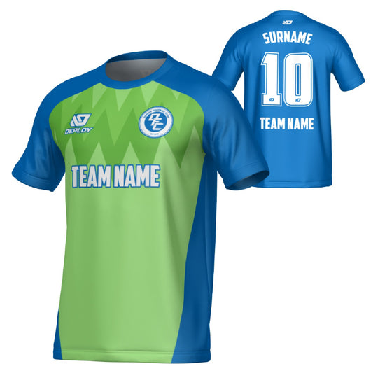 Carnival Jersey - Blue & Neon Green