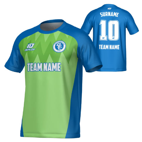 Carnival Jersey - Blue & Neon Green