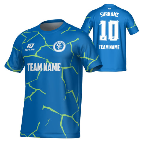 Cracks Jersey - Blue & Neon Green