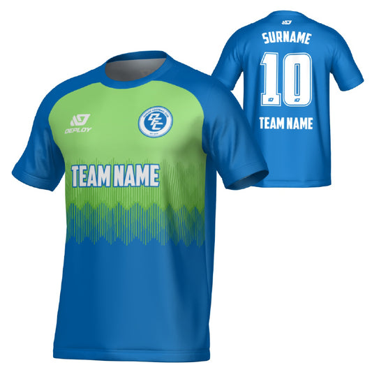 Echo Jersey - Blue & Neon Green