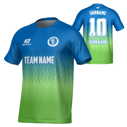 Fade Jersey - Blue & Neon Green