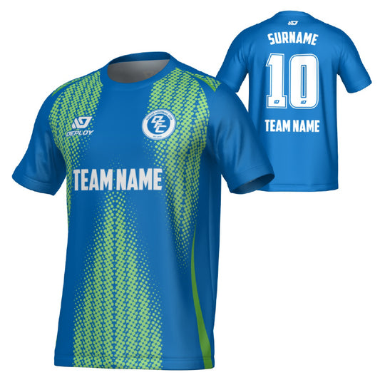 Half Tone Jersey - Blue & Neon Green
