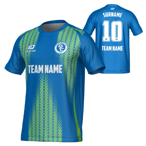 Half Tone Jersey - Blue & Neon Green