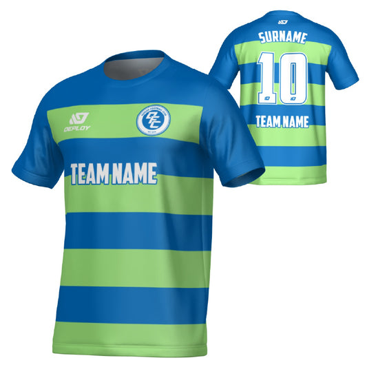 Hoops Jersey - Blue & Neon Green