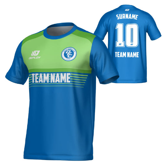 Horizon Jersey - Blue & Neon Green