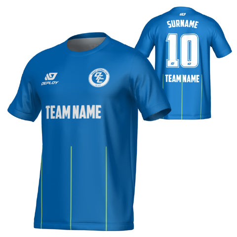 Linear Jersey - Blue & Neon Green