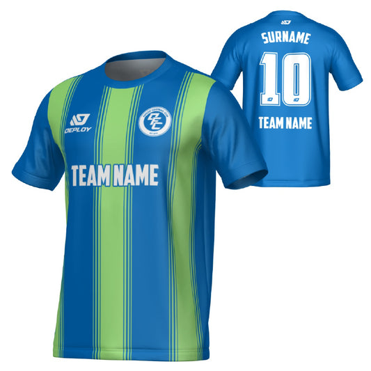 Pillars Jersey - Blue & Neon Green