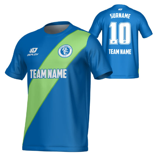 Sash Jersey - Blue & Neon Green
