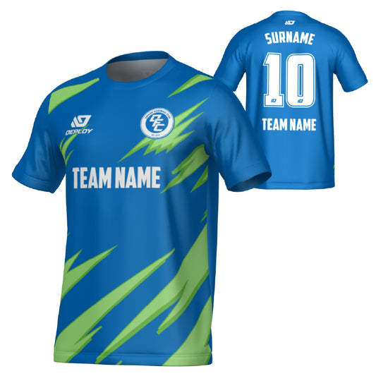 Sharp Jersey - Blue & Neon Green