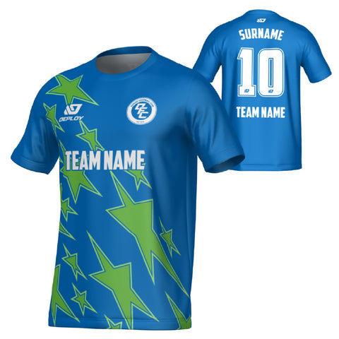 Stars Jersey - Blue & Neon Green