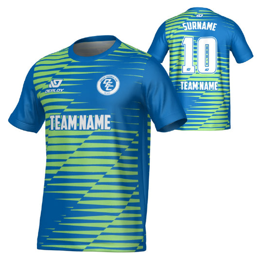 Static Jersey - Blue & Neon Green