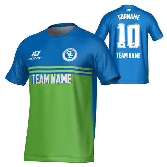 Summit Jersey - Blue & Neon Green