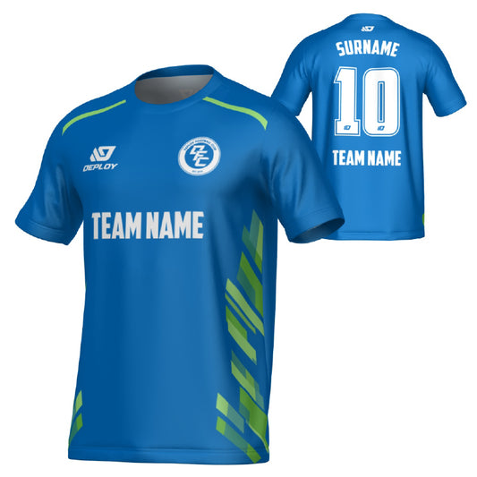 Turbo Jersey - Blue & Neon Green