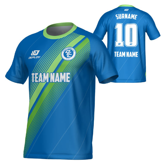 Velocity Jersey - Blue & Neon Green