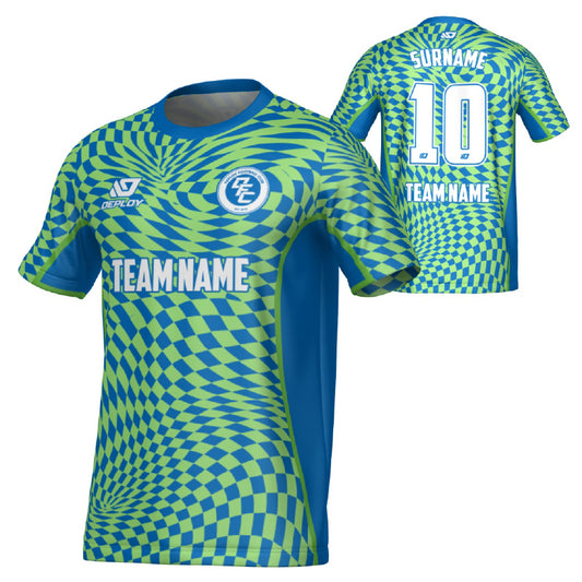 Vortex Jersey - Blue & Neon Green