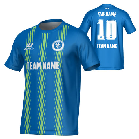 Zig Zag Jersey - Blue & Neon Green