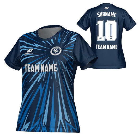 Burst Womens Jersey - Navy & Sky Blue