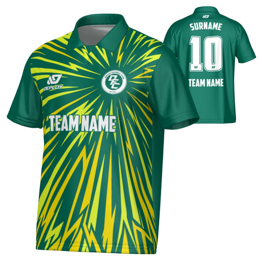 Burst Collared Jersey - Green