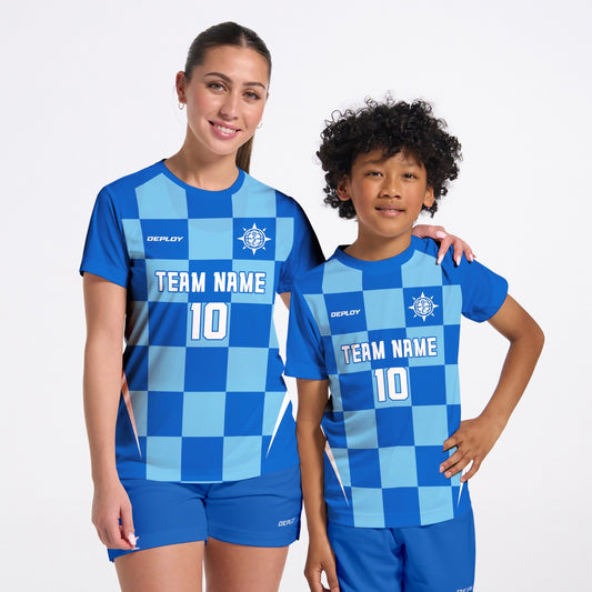 Flight Jersey Checkers - Royal Blue
