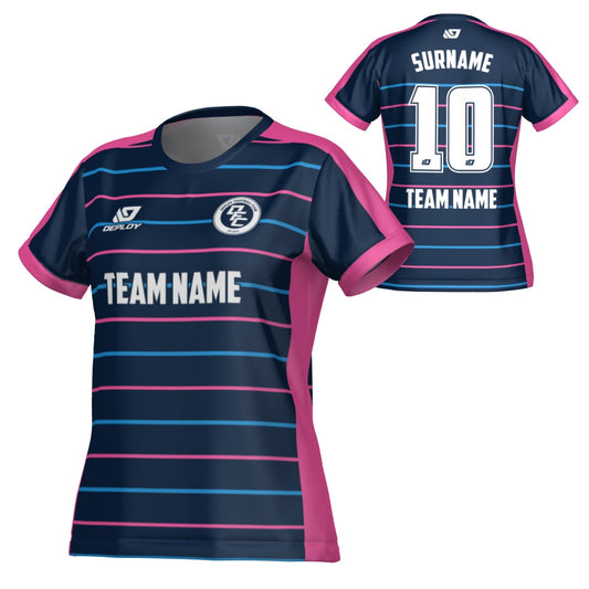 Cadence Womens Jersey - Navy & Pink