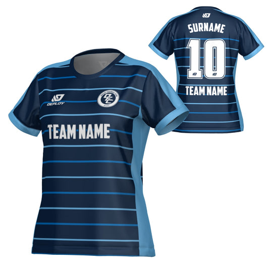 Cadence Womens Jersey - Navy & Sky Blue