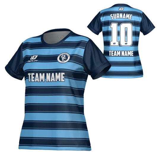 Celtic Womens Jersey - Navy & Sky Blue