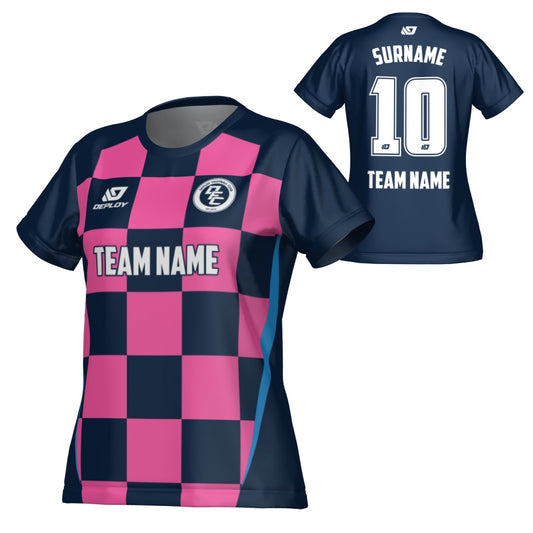 Checkers Womens Jersey - Navy & Pink
