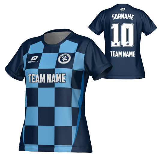 Checkers Womens Jersey - Navy & Sky Blue