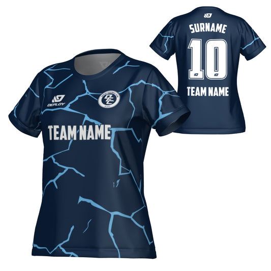 Crack Womens Jersey - Navy & Sky Blue