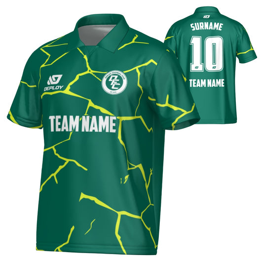 Cracks Collared Jersey - Green