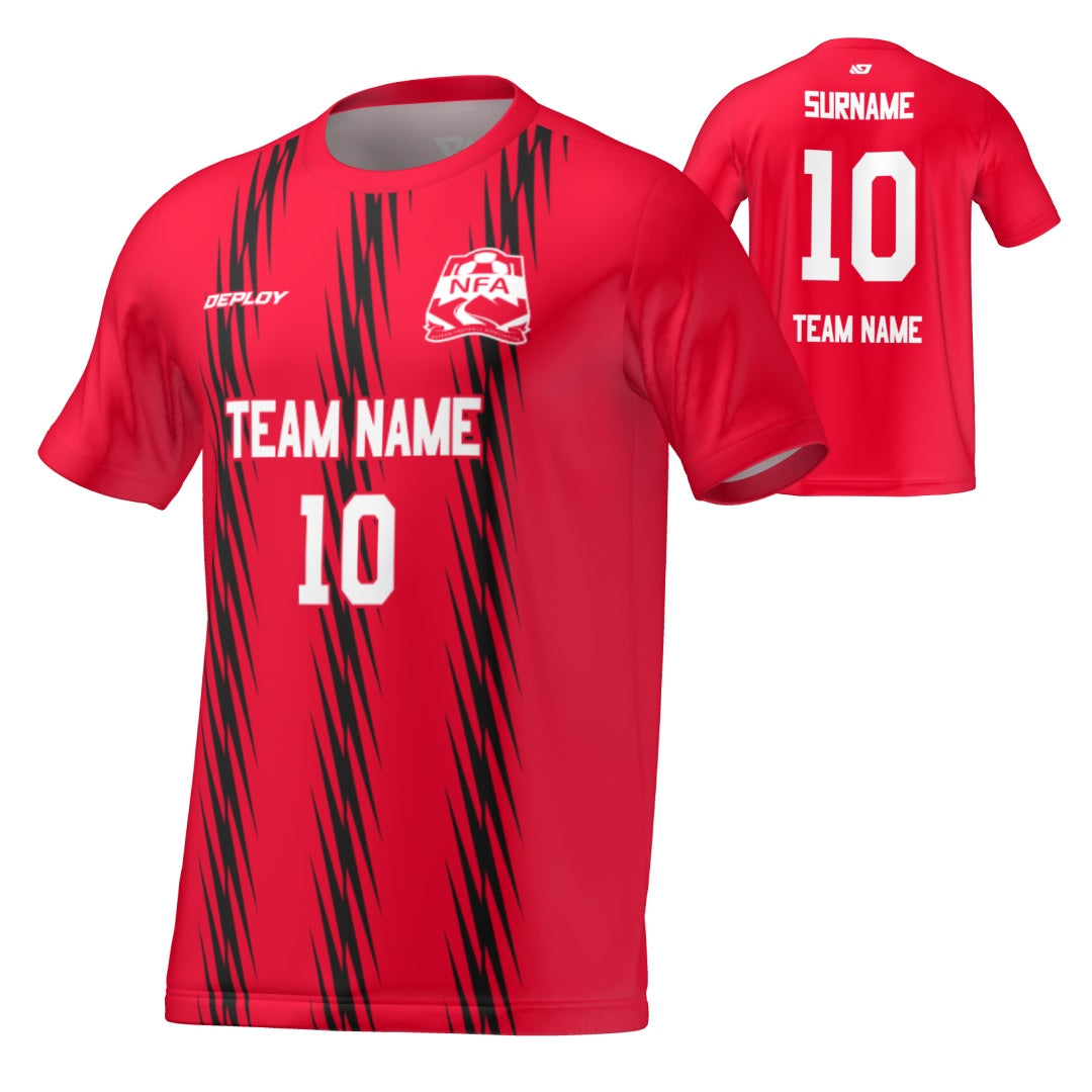 Nepean FA - Flight Jersey Flash - Red - Deploy Football - Australia's Best Footballs & Soccer Balls