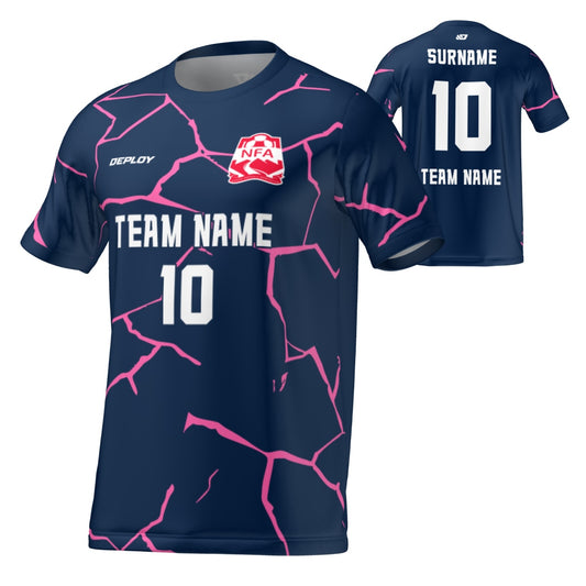Nepean FA - Flight Jersey Cracks - Navy/Pink