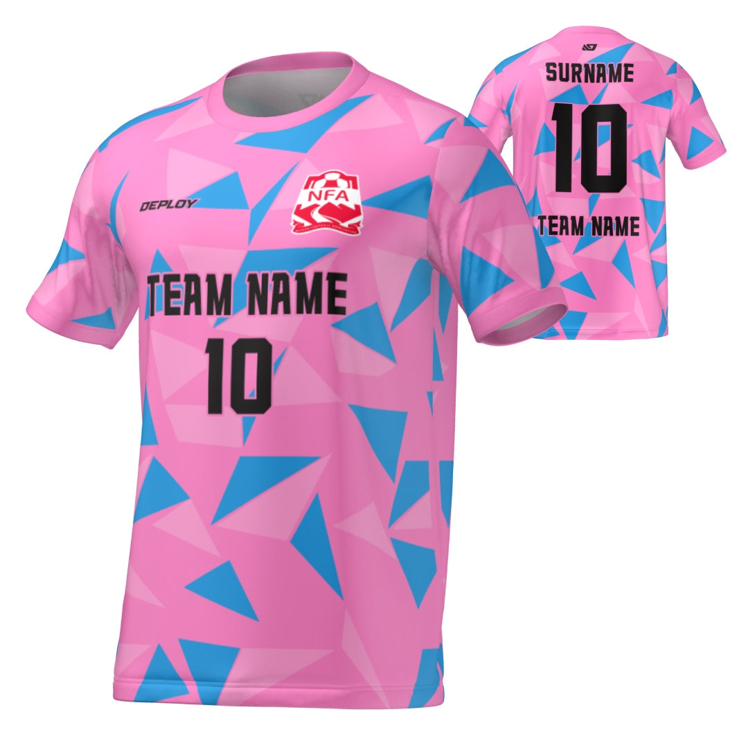 Nepean FA - Flight Jersey Fragments - Pink - Deploy Football - Australia's Best Footballs & Soccer Balls