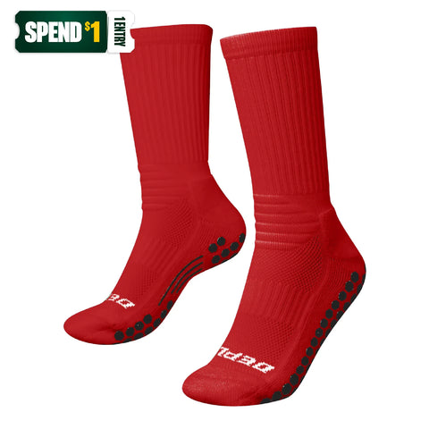 Deploy-football-soccer-grip-socks-red