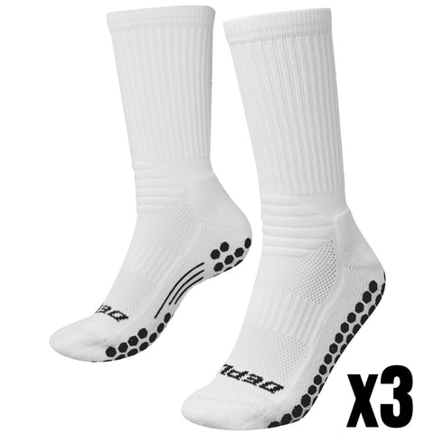 Bundle Pack - 3x White V2 Grip Socks