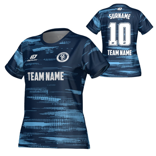 Distort Womens Jersey - Navy & Sky Blue