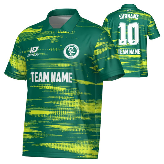 Distort Collared Jersey - Green