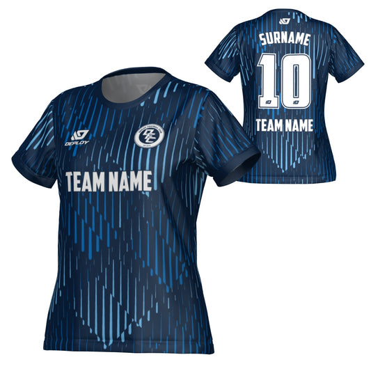 Drips Womens Jersey - Navy & Sky Blue