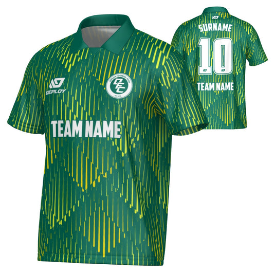 Drips Collared Jersey - Green