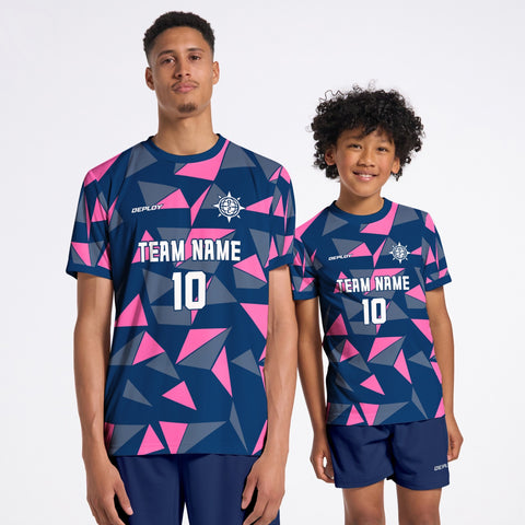 Flight Jersey Fragments - Navy & Pink