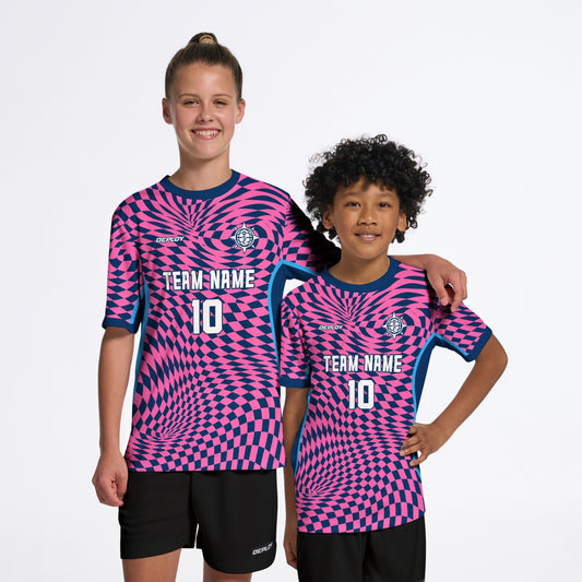 Flight Jersey Warped - Navy & Pink