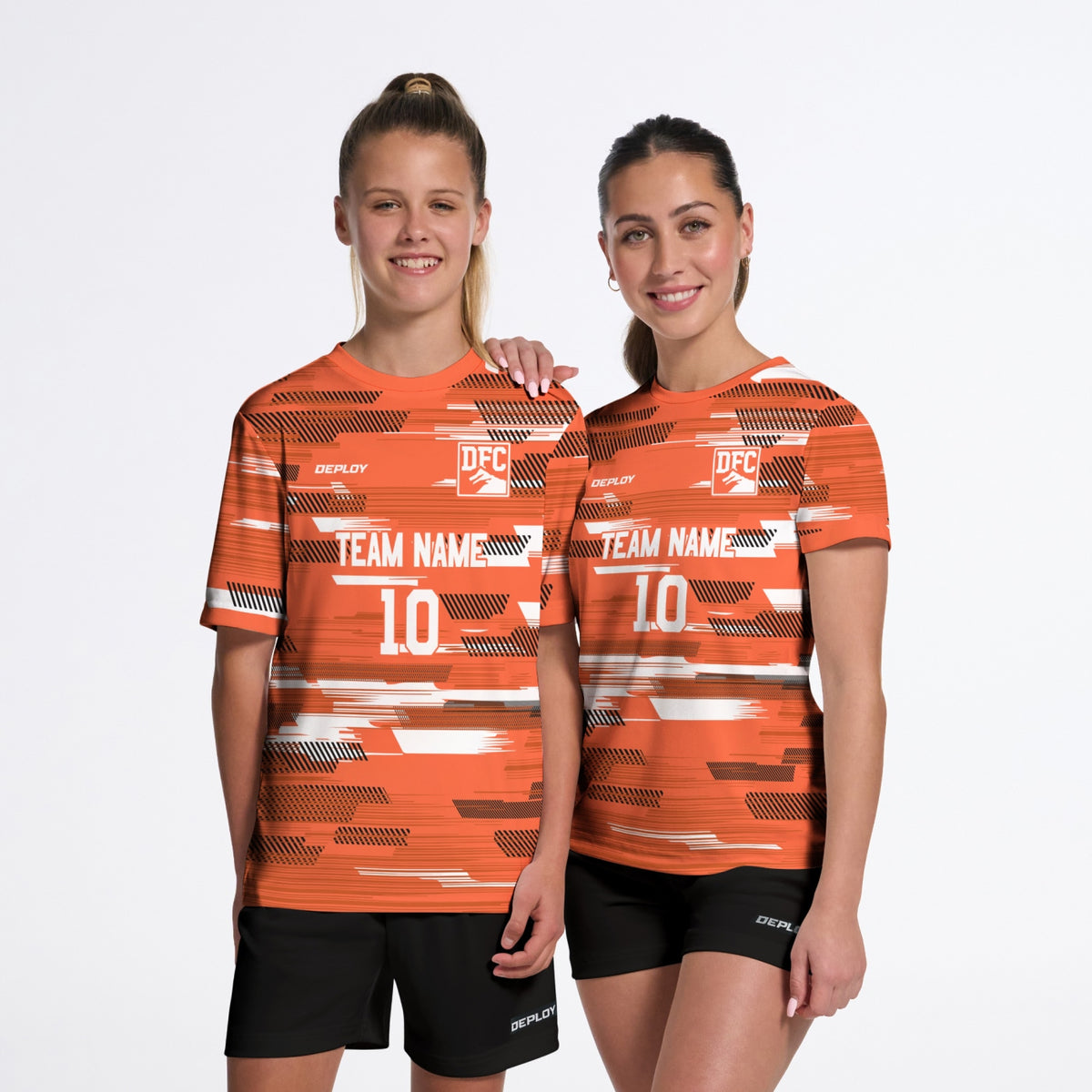 Flight Jersey Glitch - Orange - Deploy Football - Australia's Best Footballs & Soccer Balls