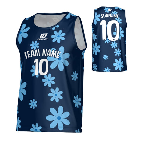 Flower Sports Singlet - Navy