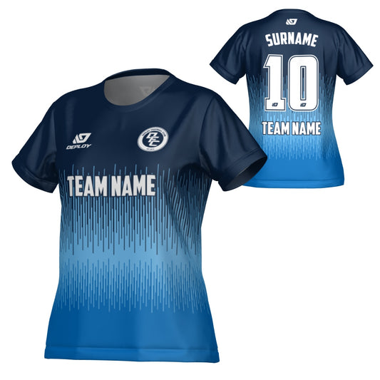 Fade Womens Jersey - Navy & Sky Blue