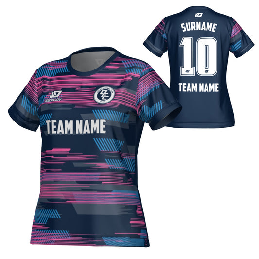 Glitch Womens Jersey - Navy & Pink