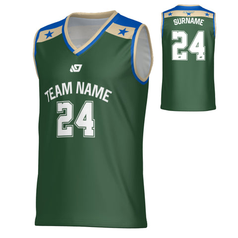 Core Basketball Jersey - Green & Cream