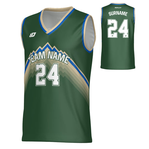 Horizon Basketball Jersey - Green & Cream