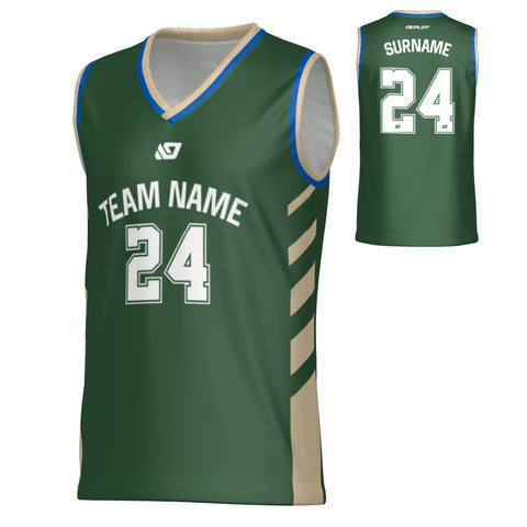 Sprint Basketball Jersey - Green & Cream