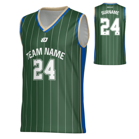 Vortex Basketball Jersey - Green & Cream