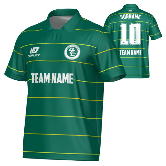 Grid Collared Jersey - Green